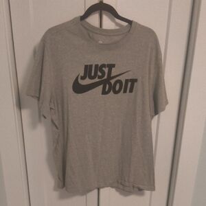 Nike Gray T-Shirt with Black Logo